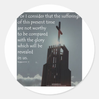 Römer 8:18 Ehre aufzudecken Runder Aufkleber