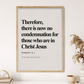 Römer 8:1, DIGITAL Druck, Bibelvers, Moderne Bibel Poster