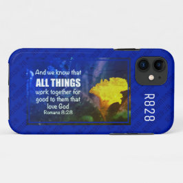 Römer 8:28 ALLE DINGE blau Case-Mate iPhone Hülle