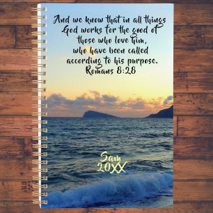 Römer 8:28 Beach Sunset Custom Christlich Planer