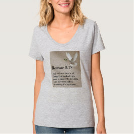 Römer 8:28 Bibelvers Frauen V-Ausschnitt T-Shirt