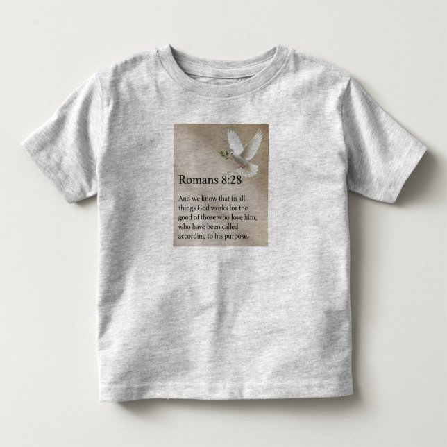 Römer 8,28 Bibelvers Kinder T-Shirt (Vorderseite)