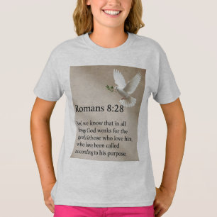 Römer 8,28 Bibelvers Mädchen T-Shirt