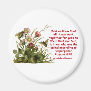 Römer 8:28 Bienenmotif Magnet