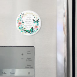 Römer 8:28 Blume und Schmetterlinge Magnet