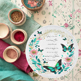 Römer 8:28 Blume und Schmetterlinge Schneidebrett