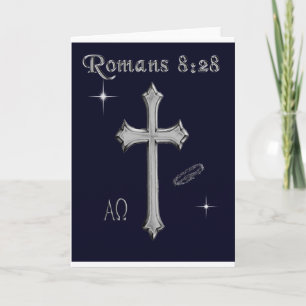 Römer 8,28 christlicher Bibelvers Feiertagskarte
