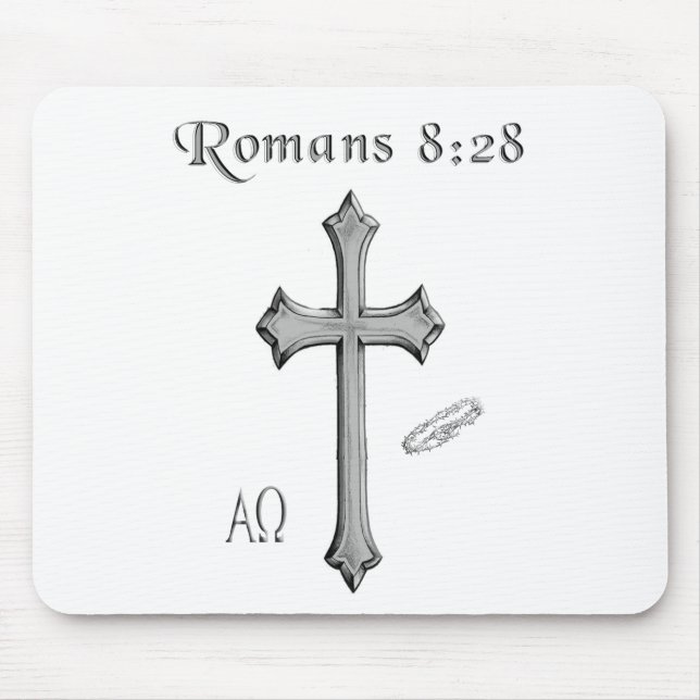 Römer 8,28 christlicher Bibelvers Mousepad (Vorne)