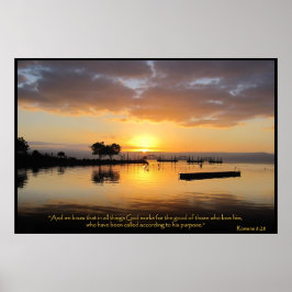 Römer 8:28 Christliches Bibelverse-Poster Poster
