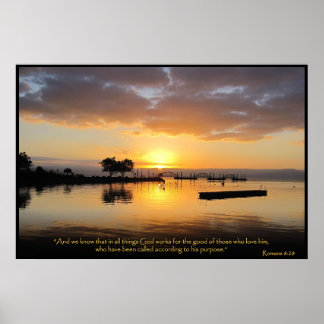 Römer 8:28 Christliches Bibelverse-Poster Poster