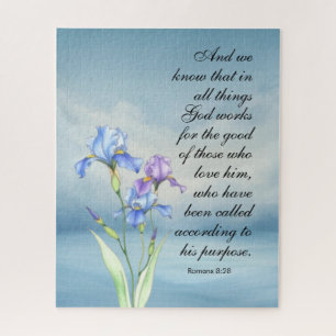 Römer 8:28 Iris-Wasserfarbe Puzzle