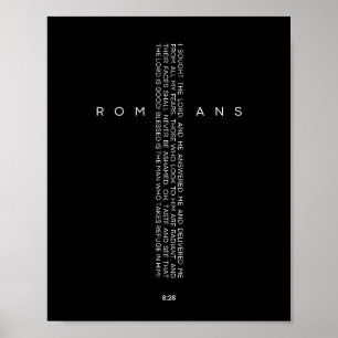 Römer 8:28 Kreuzschrift Kunst Poster