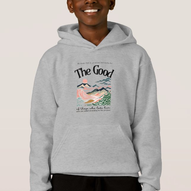 Römer 8:28 Kunstwerk Hoodie (Vorderseite)