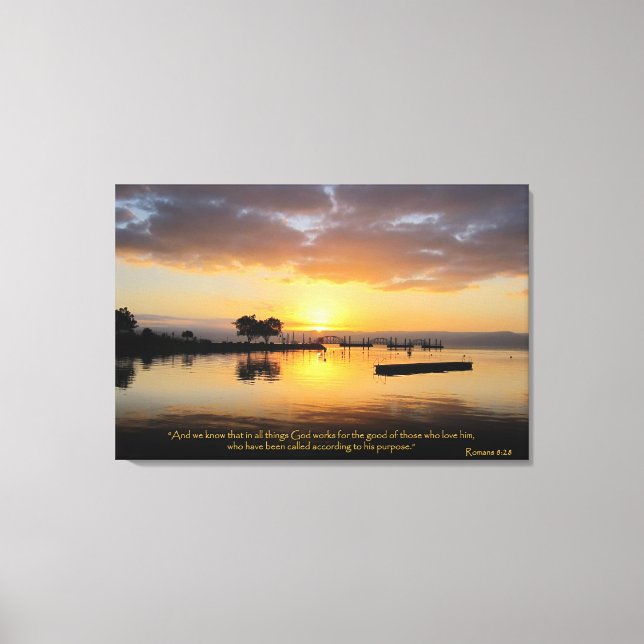 Römer 8:28 Leinwand Christliche Verse Verse Art (Vorderseite)