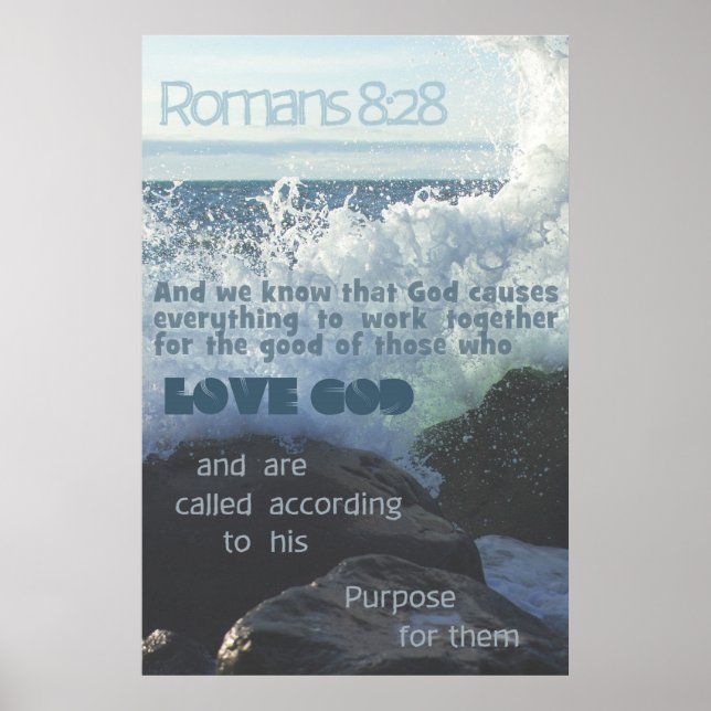 Römer 8:28 Ozean Poster (Vorne)