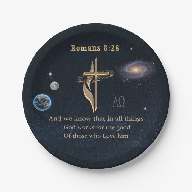 Römer 8:28 pappteller (Vorderseite)