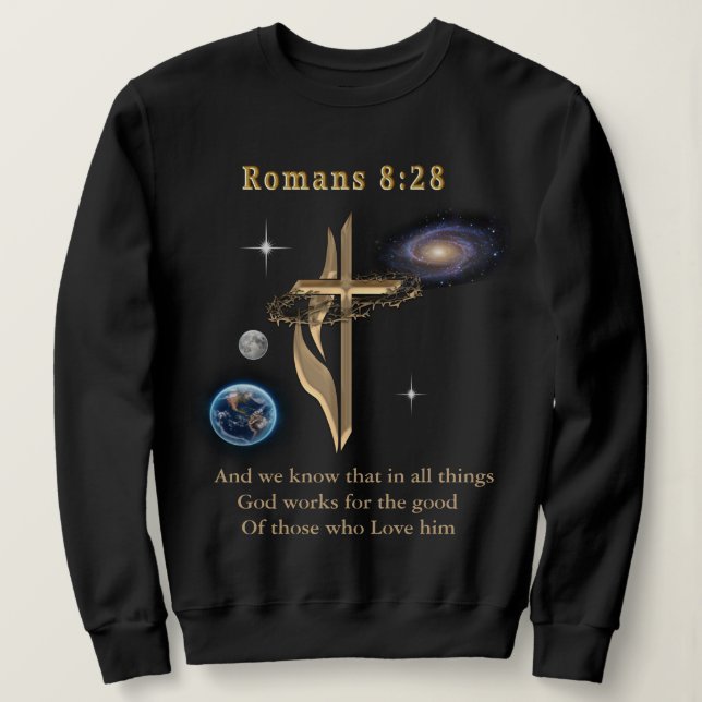 Römer 8:28 sweatshirt (Design vorne)