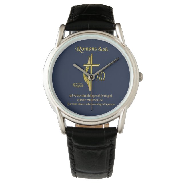 Römer 8:28 Uhr "Scripture Watches" (Vorderseite)