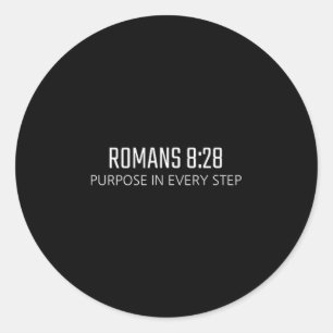 Römer 8_28 - Ziel in jedem Schritt Bibel Religiös Runder Aufkleber