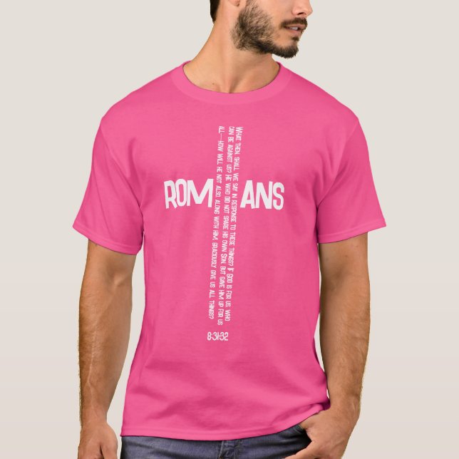 Römer 8:31-32 CROSS WORD SHIRT (Vorderseite)