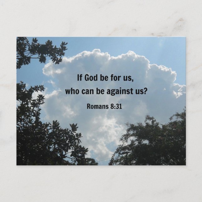 Römer 8:31 Wenn Gott für uns sein soll.. Postkarte (Vorderseite)