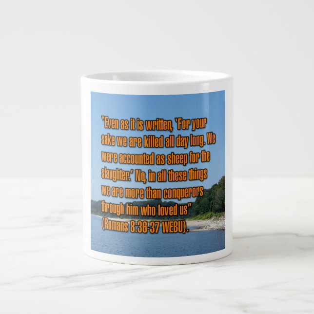 Römer 8:36-37 WEBU Tasse (Vorderseite)