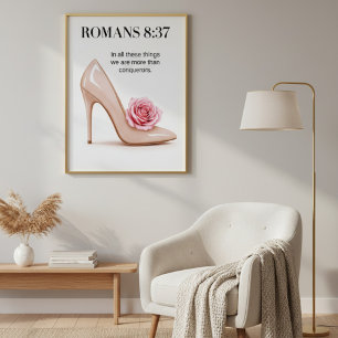 Römer 8:37 Mauer Kunst Christliche Schrift Fotodruck