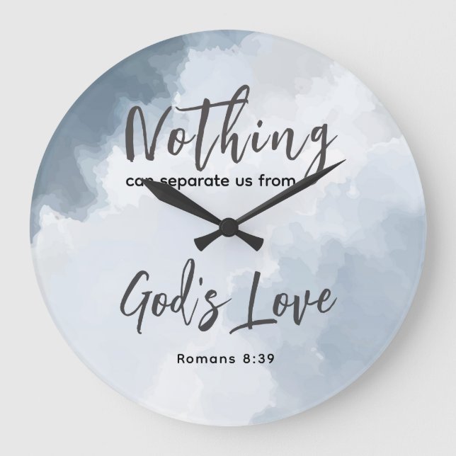 Römer 8:39 Liebe Bibelverse Christlich Große Wanduhr (Vorderseite)
