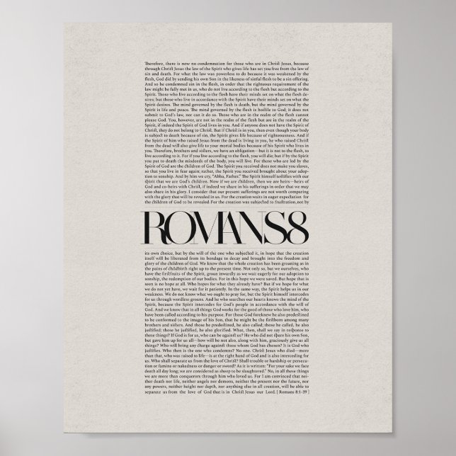 Römer 8 - Inspiration Christliche Wandkunst Poster (Vorne)