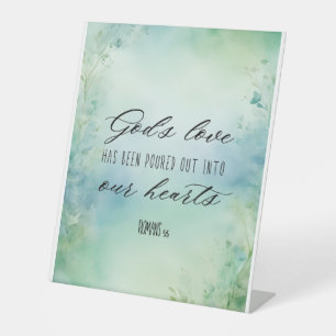 Römer Gottes Liebe wurde in unsere Herzen gegossen Sockelschild
