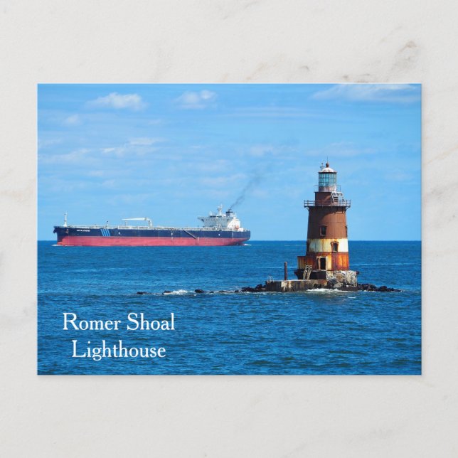 Romer Shoal Lighthouse Guardian of New York Harbor Postkarte (Vorderseite)