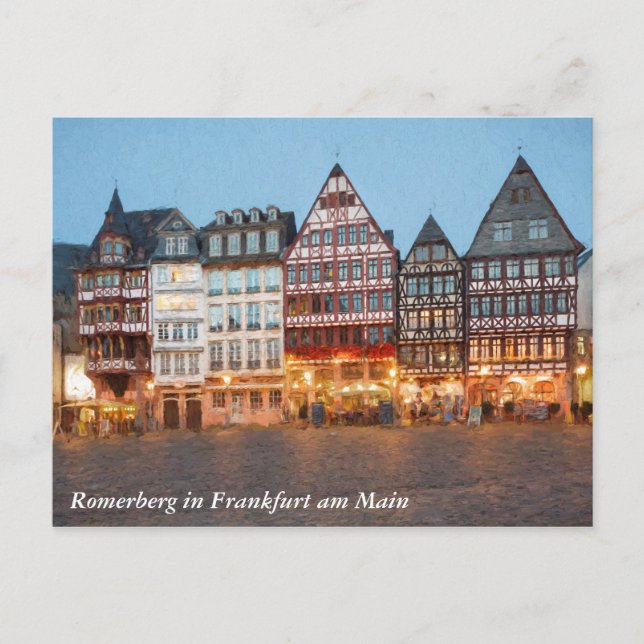 Romerberg Postkarte (Vorderseite)