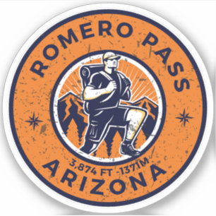 Romero-Pass, Arizona Wandern alpine Pässe Aufkleber
