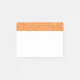 Römerorange einfach blumenreich Personalisiert Post-it Klebezettel