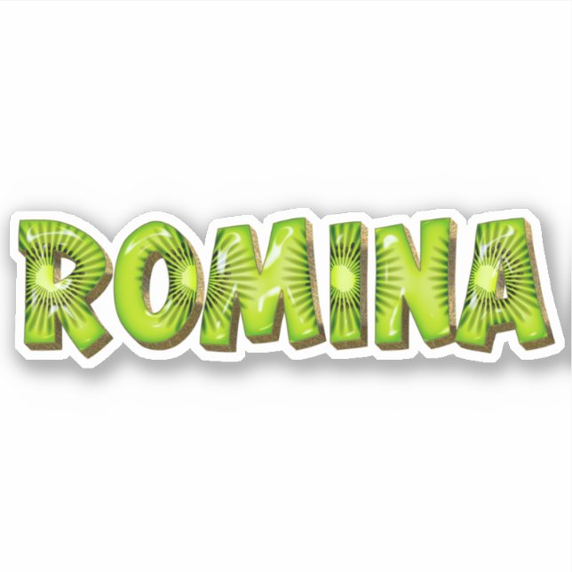 Romina Name Kiwi Design Aufkleber Sticker (Vorderseite)