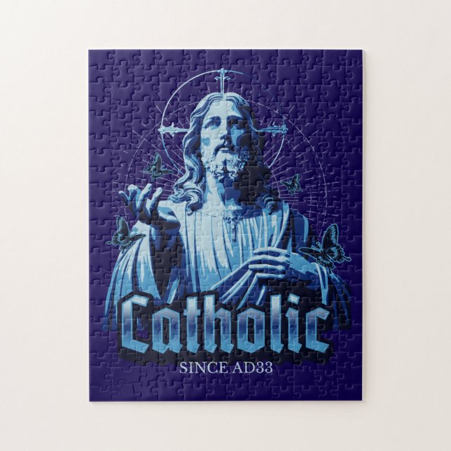 Römisch Katholisch seit AD33 Jesus Christus Puzzle (Vertikal)