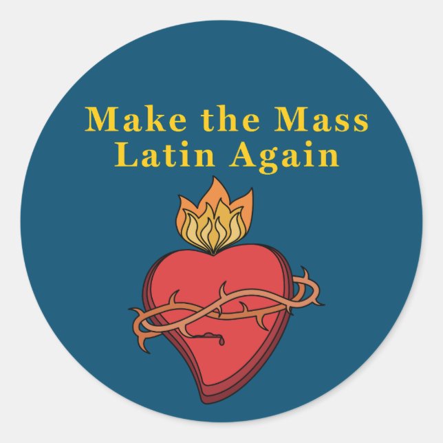 Römisch-katholische Geschenke machen die Messe wie Runder Aufkleber (Vorderseite)