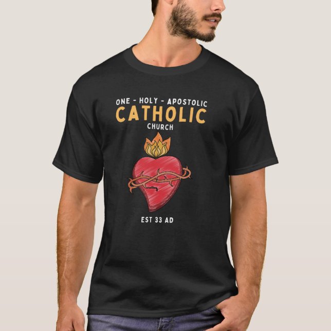 Römisch-katholische Kirche Heiliges Herzgeschenk T-Shirt (Vorderseite)