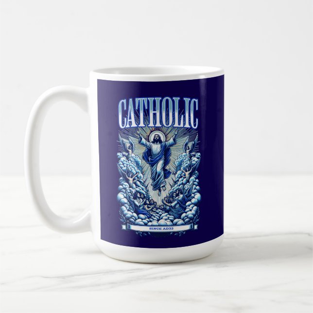 Römisch-katholische Kirche seit AD33 Jesus Christu Kaffeetasse (Links)