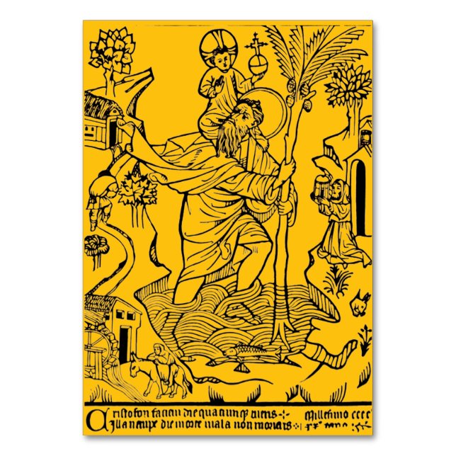 römisch-katholische Saint Christopher Tischnummer (Vorderseite)