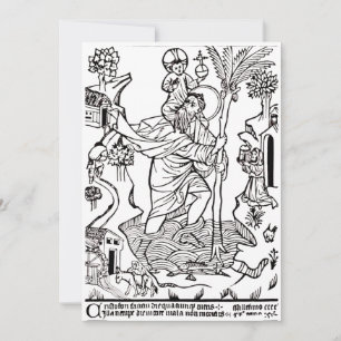 römisch-katholischer Heiliger Christophorus Dankeskarte