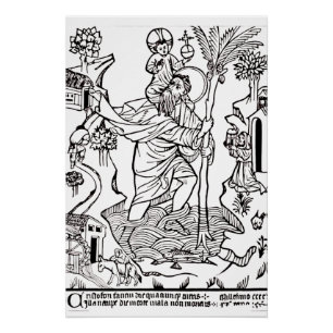 römisch-katholischer Heiliger Christophorus Poster