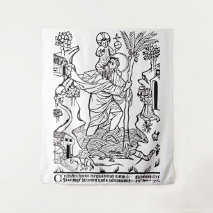 Römisch-katholischer Heiliger Christophorus Wandteppich
