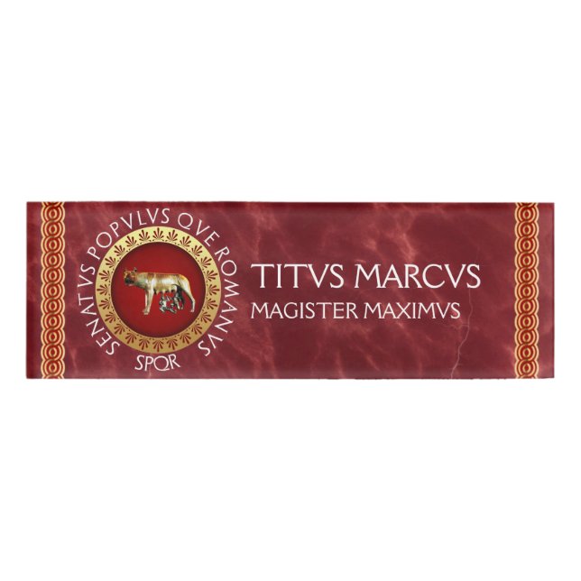 Römisch Namenschild (Vorderseite)