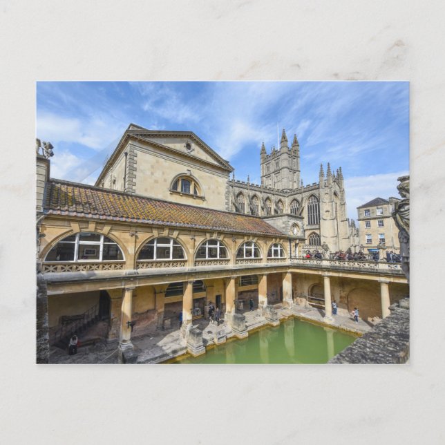 Römische Bäder in Bath England Postkarte (Vorderseite)