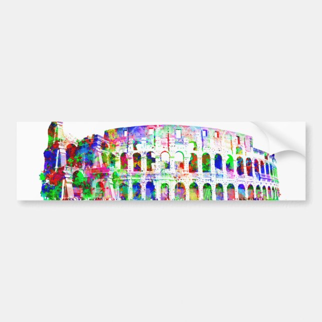 Römische Colosseum bunte Architekturprodukte Autoaufkleber (Vorne)
