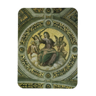 Römische Göttin Gerechtigkeit mit Engeln von Rapha Magnet