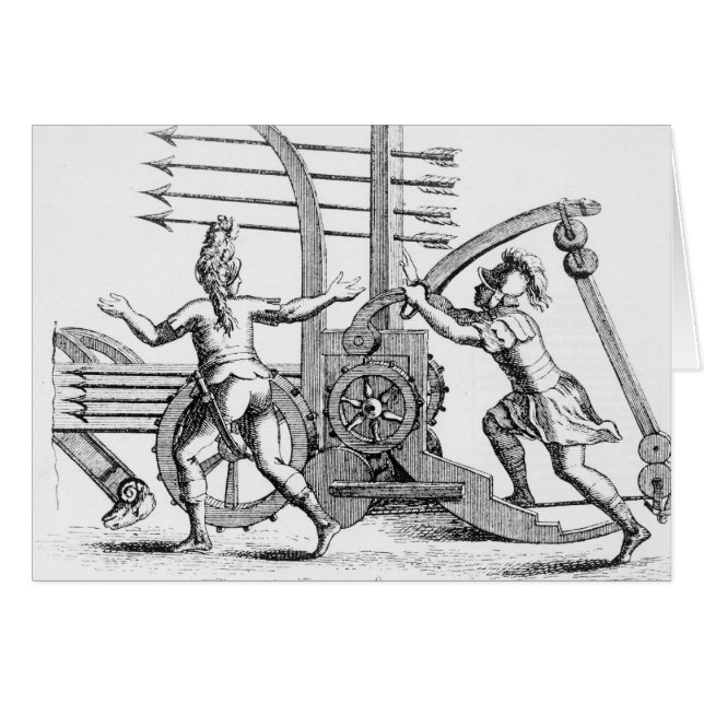 Römische Kriegsmaschine für das Abfeuern der (Vorderseite (Horizontal))