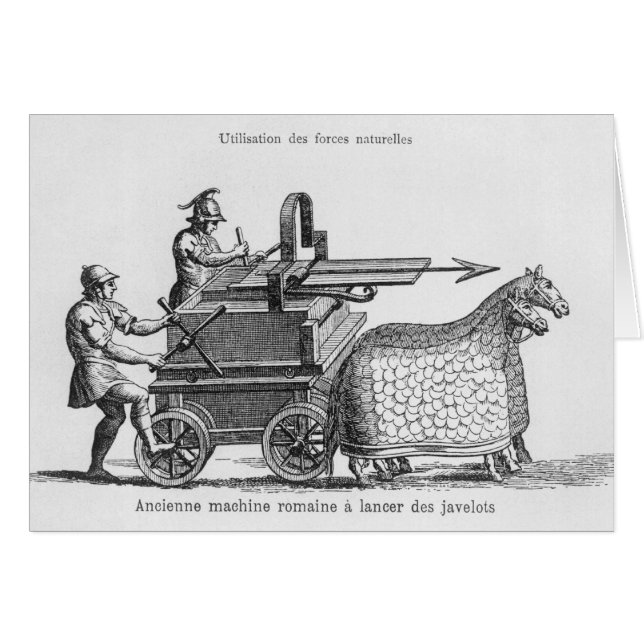 Römische Kriegsmaschine für das Abfeuern der (Vorderseite (Horizontal))