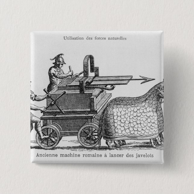 Römische Kriegsmaschine für das Abfeuern der Button (Vorderseite)